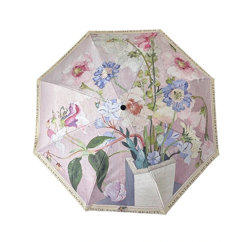 Sunny Retro Classic Design UV Protection Custom Umbrella Printing 1