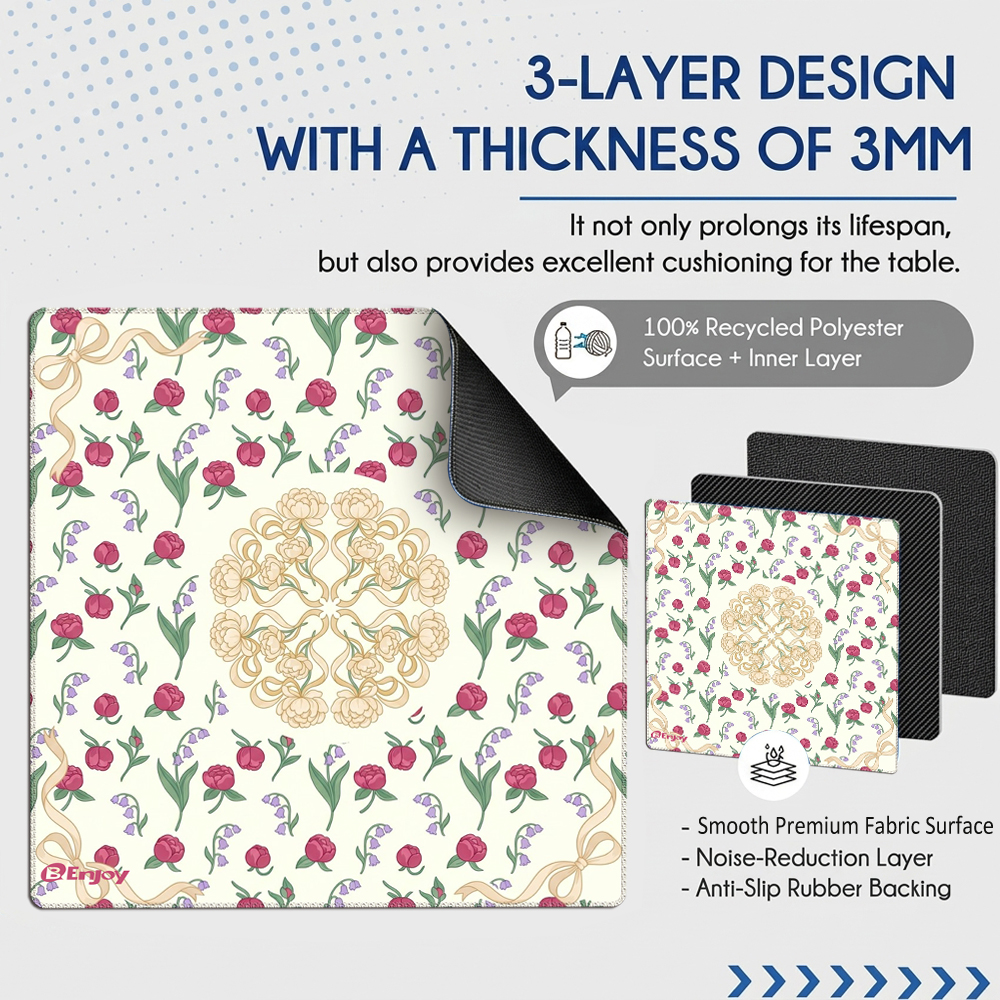 Mahjong Mat For Tournament Custom Neoprene Rubber 33 Inch Odorless Non Slip Table Mat Factory Direct Ddp Usa Shipping Premium 5