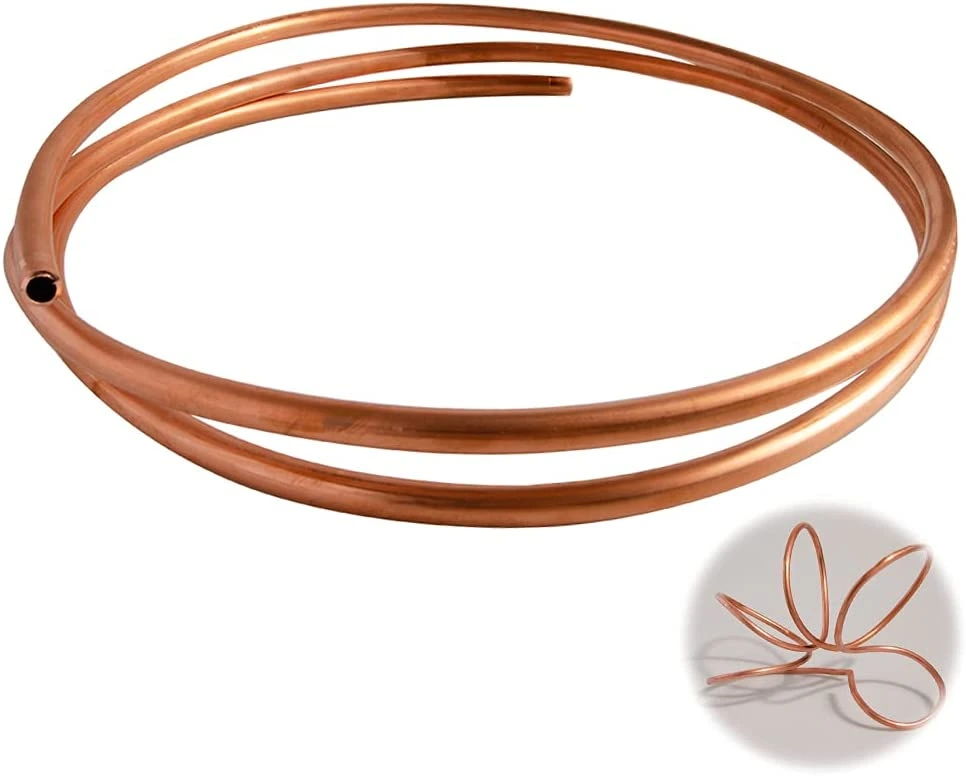 Refrigeration Copper Tube 1/4 1/2 Copper Pipe C10100 C10200 C11000 for Air Conditioner and Refrigerator 1
