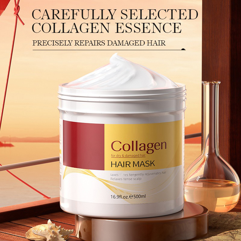 Mascarilla capilar de aceite de coco al por mayor. Tratamiento de acondicionamiento profundo con aceite de coco virgen extra para cabello seco, dañado y teñido. 5