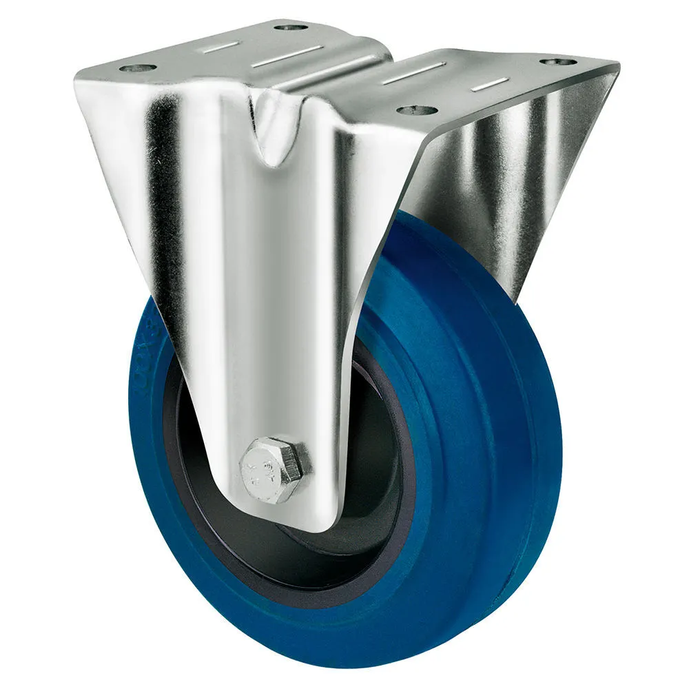 Anti-static 5 Inch Heavy Duty Rubber Trolly Industrial Caster Wheel 1