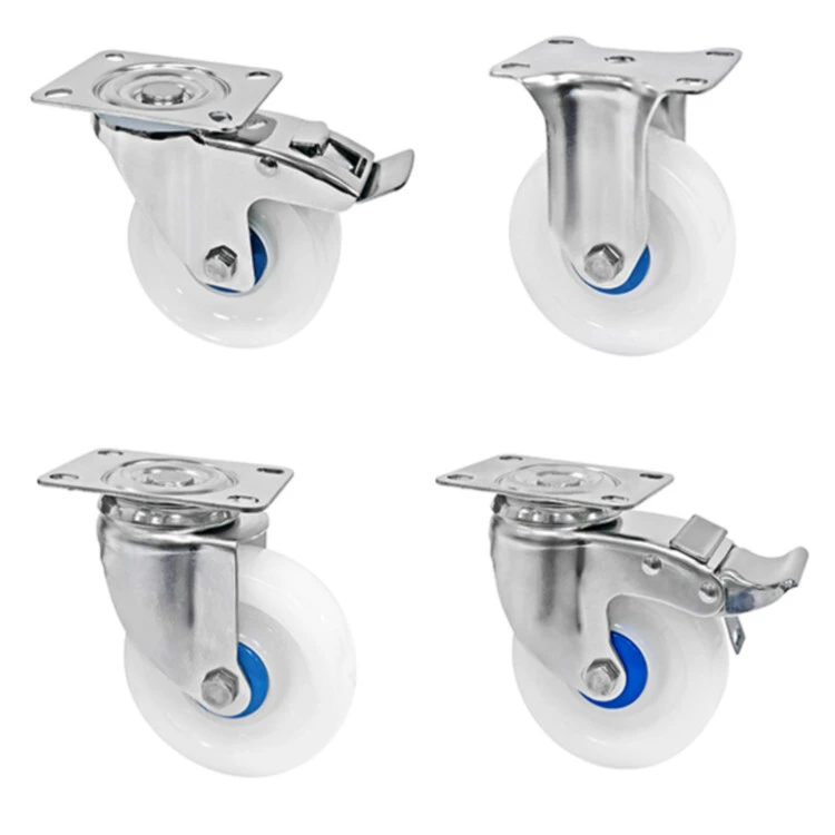 American Style Industrial 304 Stainless Steel Hand Trolley Pa Caster Wheel 3 4 5 Inch Swivel Medium Duty Casters 1