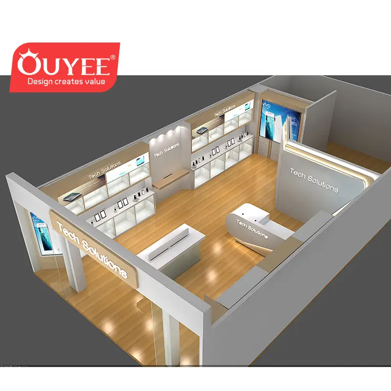 تصميم داخلي لمحلات بيع الهواتف المحمولة لسلاسل معارض الإلكترونيات 1