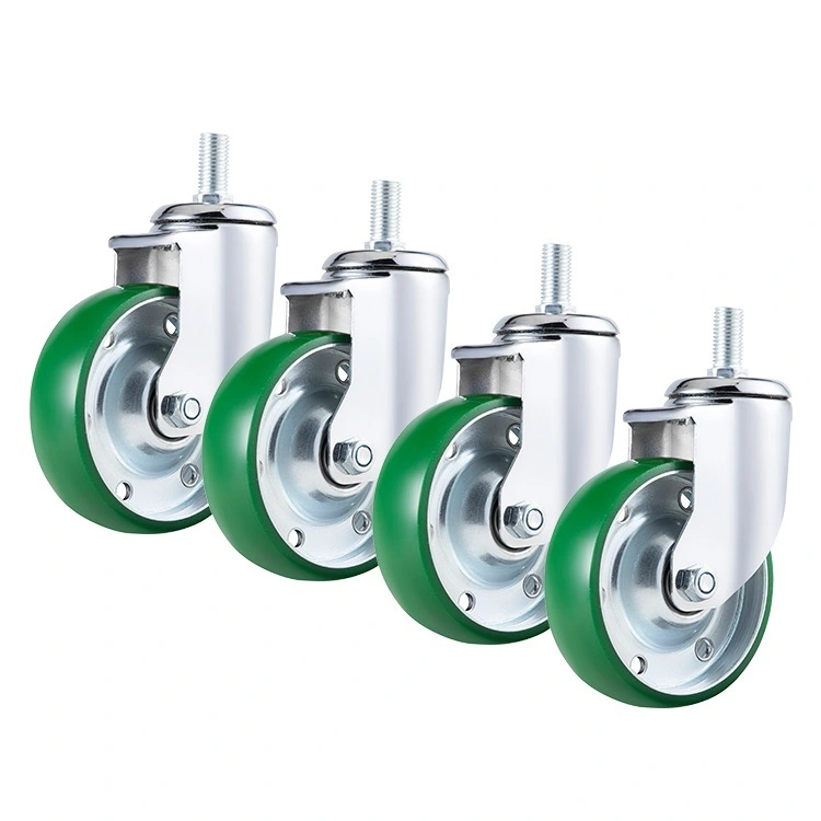 Factory Direct Supply Warehouse Logistics Steel Double Ball Bearing 4/5/6 Inch Miduem Heavy Duty Swivel Casters 1