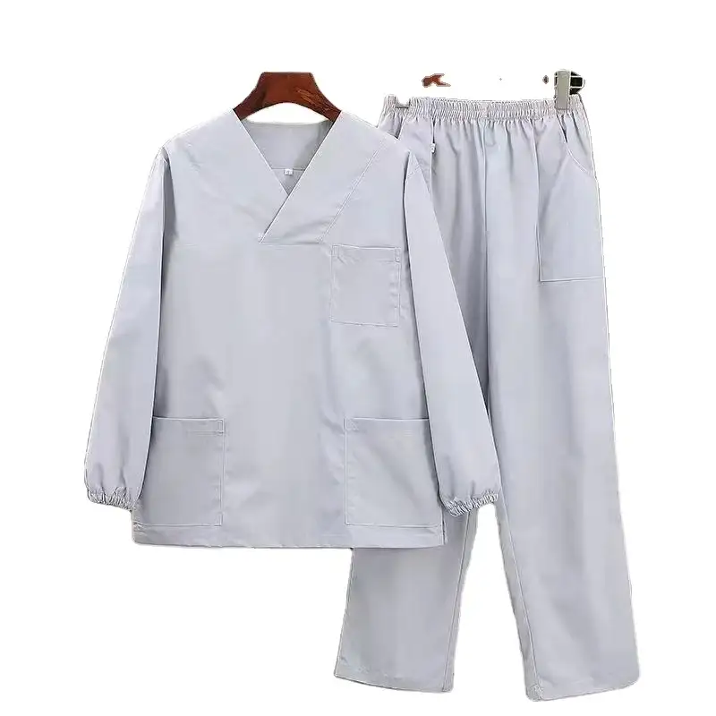 Uniformes médicos de manga corta y larga para clínica dental, hospital de mascotas, venta al por mayor, OEM 1