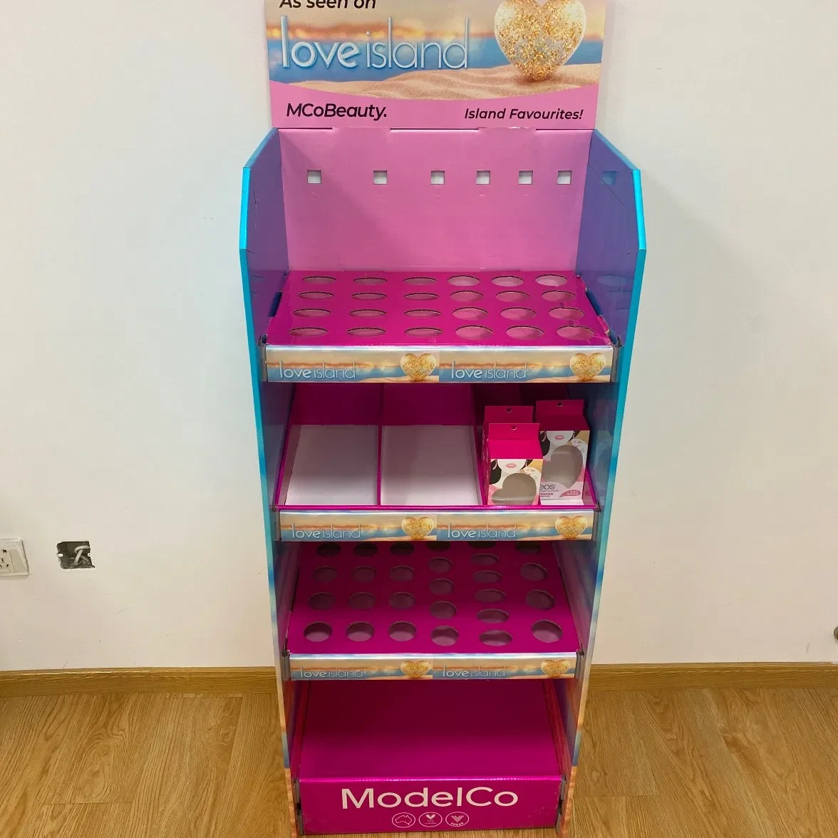 Elegant Matt Cardboard Stands Paper Pallet Custom Pop Displays for Honey Nutrition Promotion 1