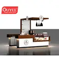 Maßgefertigter Indoor-Kaffeekiosk aus Holz für Einkaufszentren (klein) 1