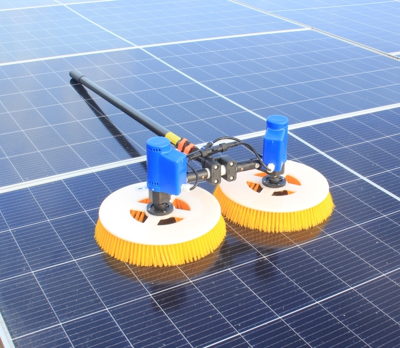 sun brush solar panel cleaning