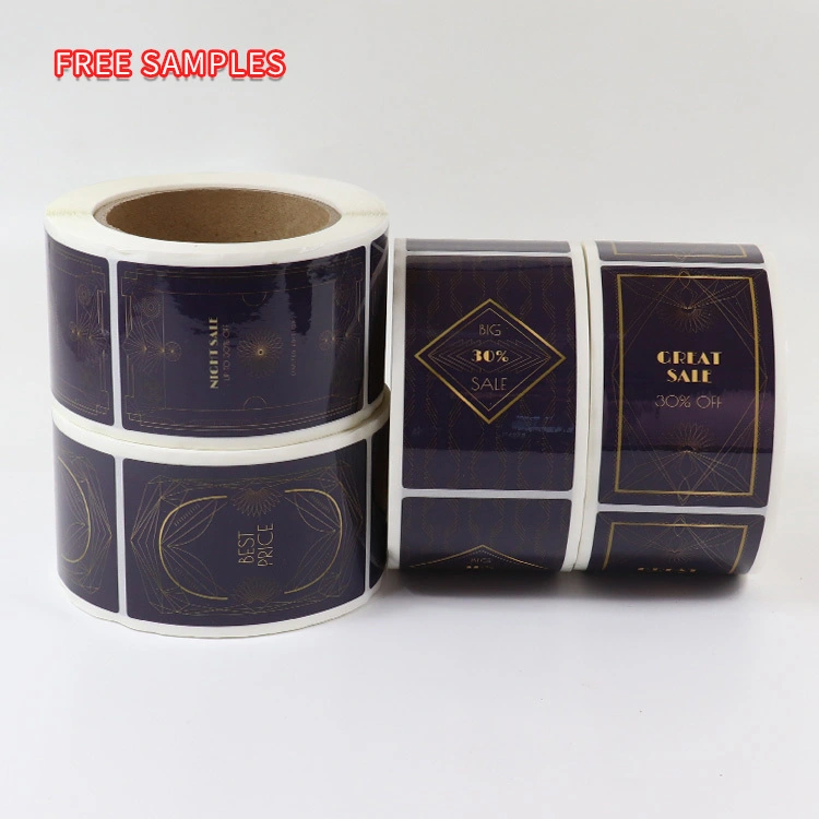 Manufacturer Custom Adhesive PVC, Paper & PET Logo Roll Labels 1