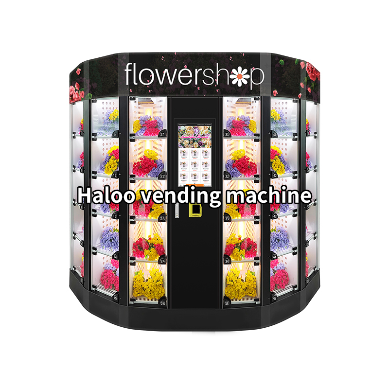 Haloo 22-inch Touch Screen Fully Automatic Outdoor Flower Vending Machine With Cooling System To Keep Fresh 3