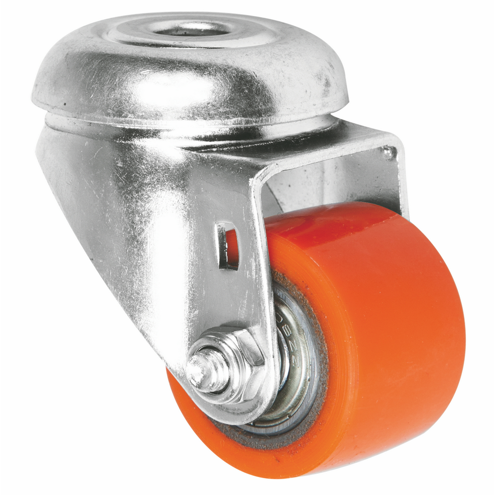 Competitive Price 1.5 2 Small Orange Pu Swivel Caster For Hotel Restaurant Supermarket Equipment 1