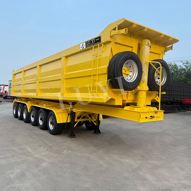 6 Axes Heavy Duty U-shaped Rear Tipper Dump Semi Trailer 1