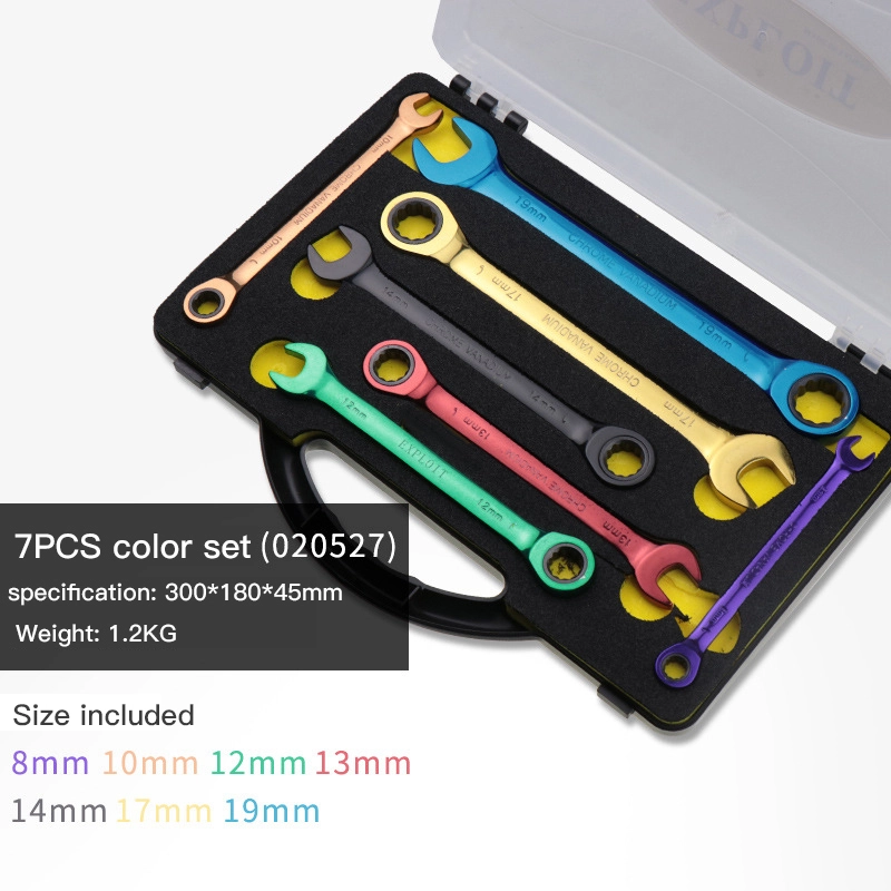 2025 China New Idea Product Short Ratchet Spanner Set Chrome Vanadium Bearing Release Combination Wrench Metric Socket Wrench 1
