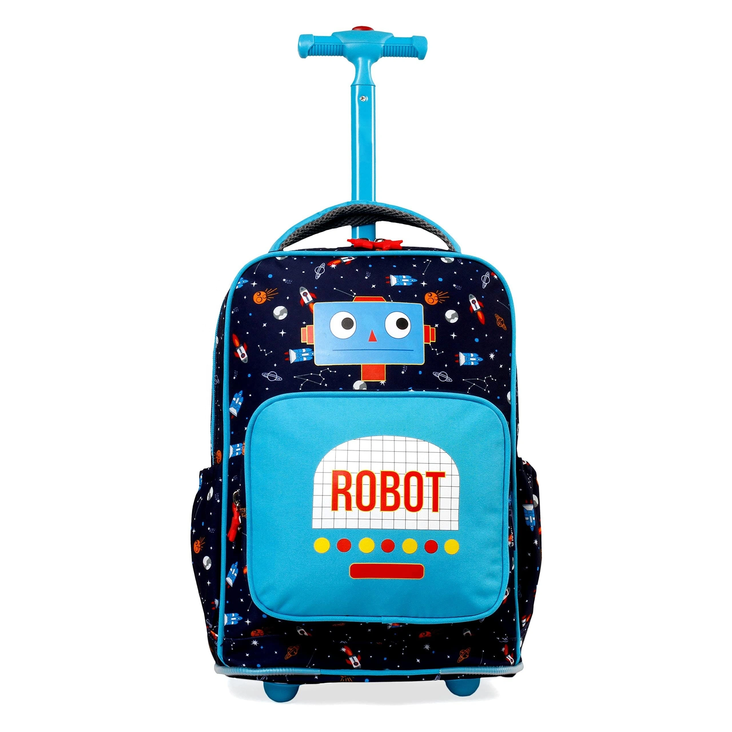 Student School Bag Rolling Backpack Kids Trolley Bag School Backpack Wheeled Bag Children Cartoon Trolley Backpack 1
