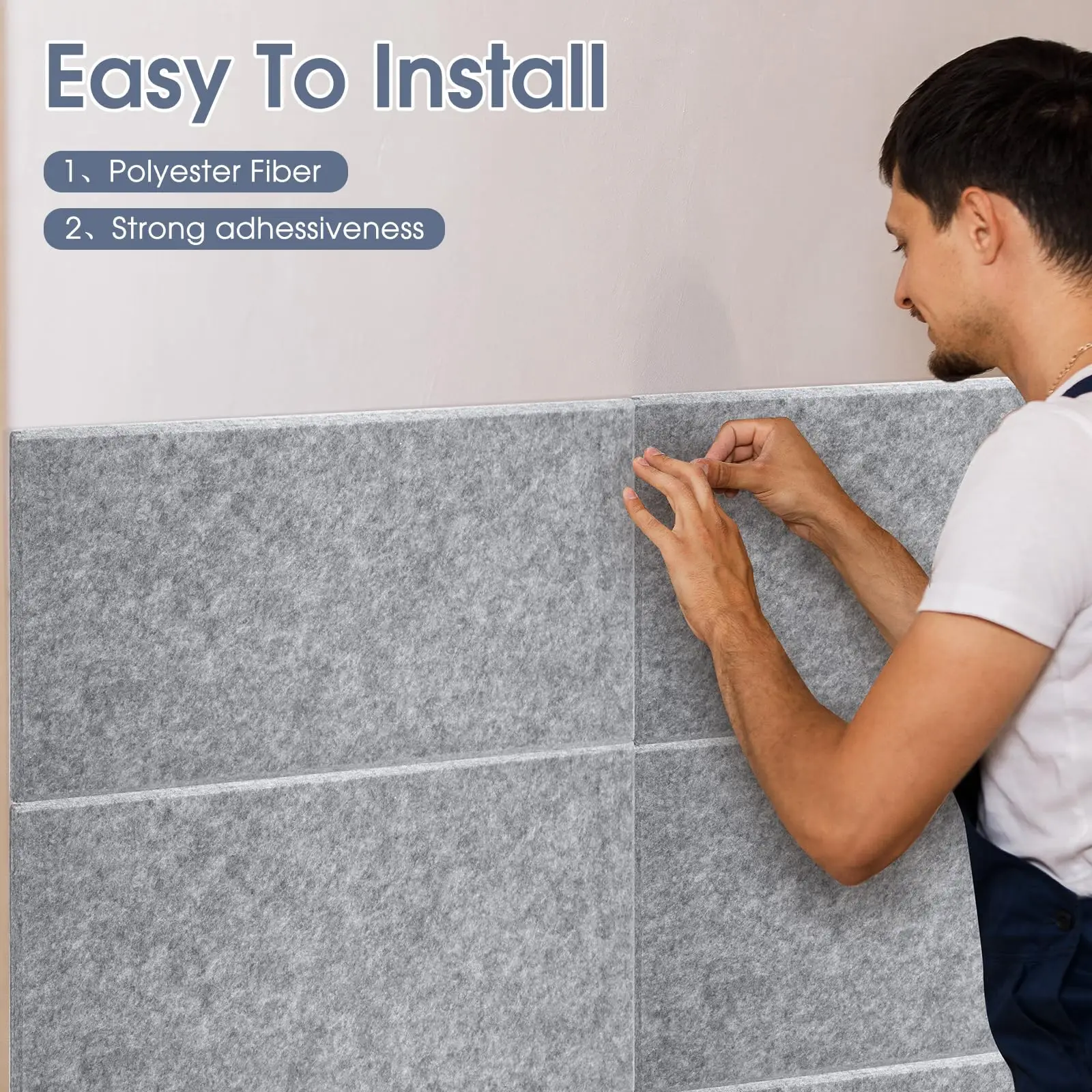 Painéal Balla Fuaimiúil PET atá Cairdiúil don Chomhshaol Painéal Maisiúil Laistigh Inslithe Fuaime 1