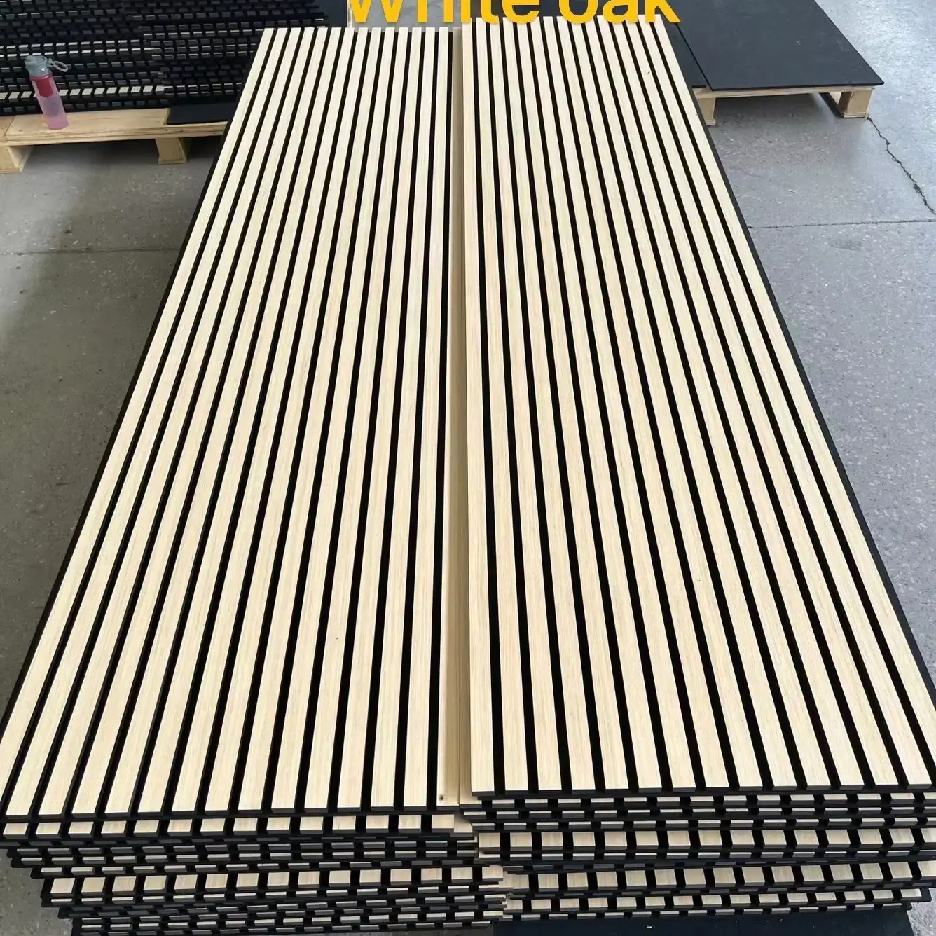 Free Sample Wood or Melamine Finish Soundproof Acoustic Slat Wall Panel 1