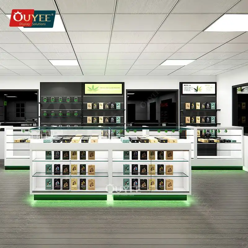 Comptoir vitrine sur mesure SE1 Shop - Présentoir de dispensaire 1