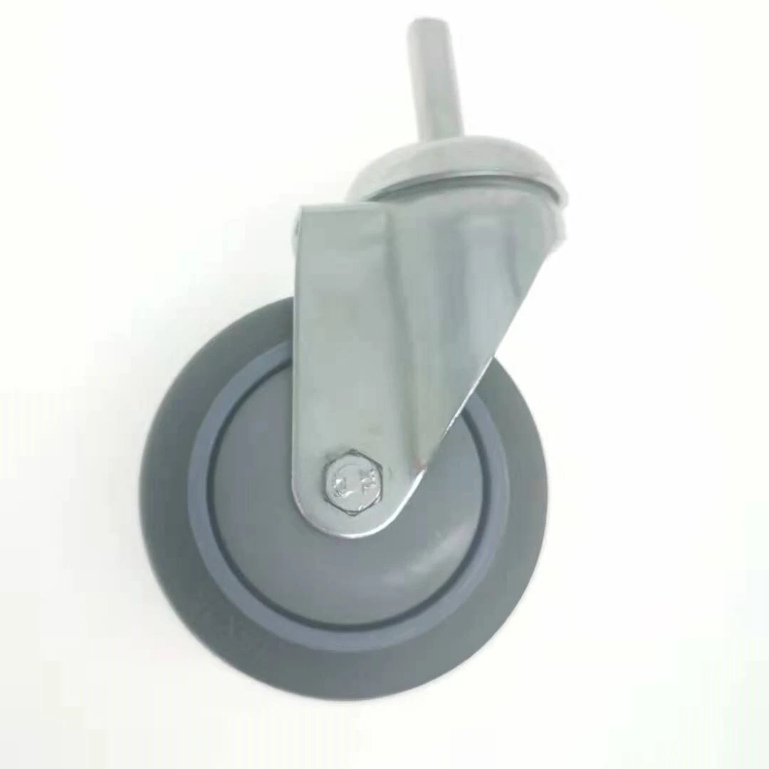 High Quality 3 Inch Thread Stem Swivel Cart Hotel Trolley Kitchen Themoplatic Rubber Caster Wheels 1