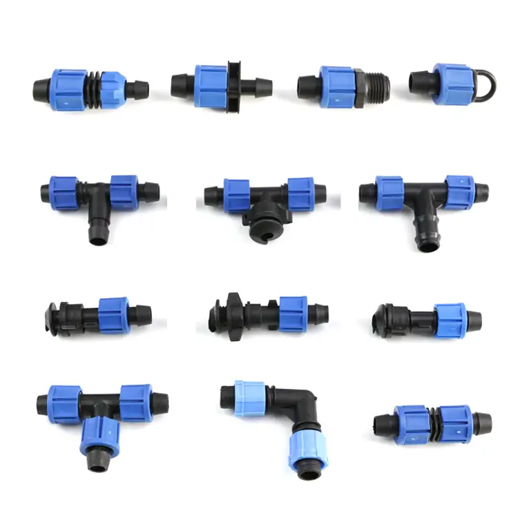 HYRT 16mm滴灌带锁紧接头，适用于1/2英寸和3/4英寸软管 1