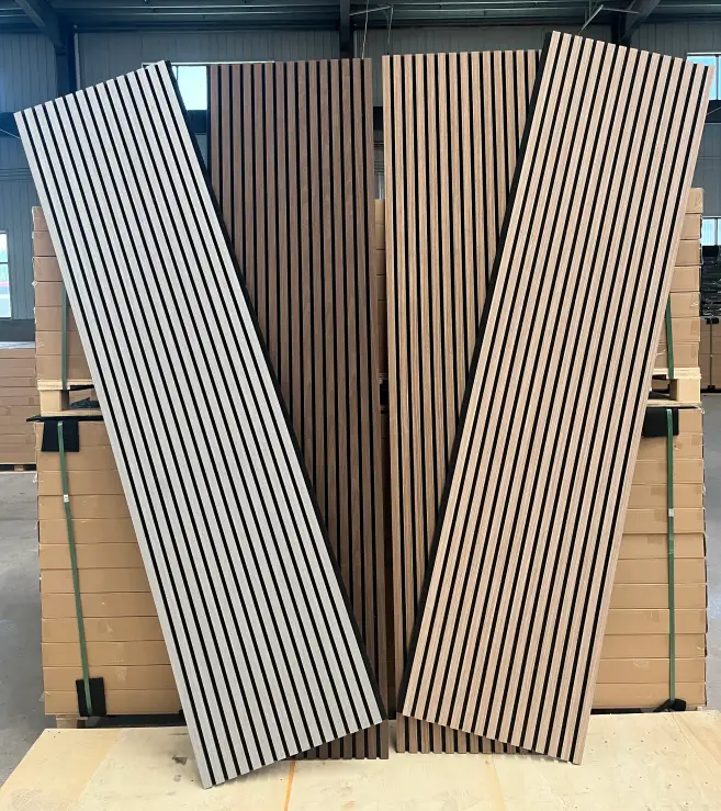 High Quality Polyester Acoustic Ceiling Wood Slat Panels for Akupanels 1