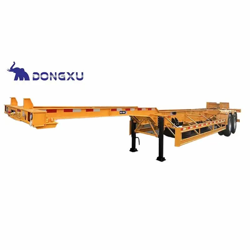 Wholesale Professional Suspension Dock Skeleton Tri-axle Semi-trailers Cheap Price Steel Material For Sale 6