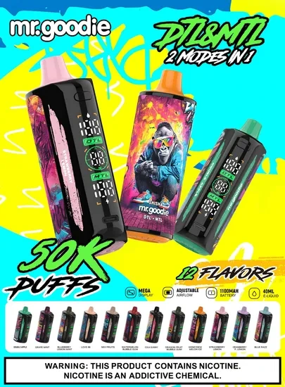 EU Warehouse Mr. Goodie 50K Fruit Flavors 3mg/6mg Nic Salt 40ml Ejuice Mega Display Mtl/Dtl Disposable Vape - Disposable Vape and Wholesale I Vape 1