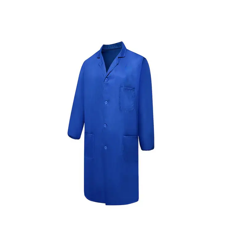 Blouses de laboratoire bleues personnalisées, uniformes de travail pour hôpitaux, hommes et femmes, médical 1