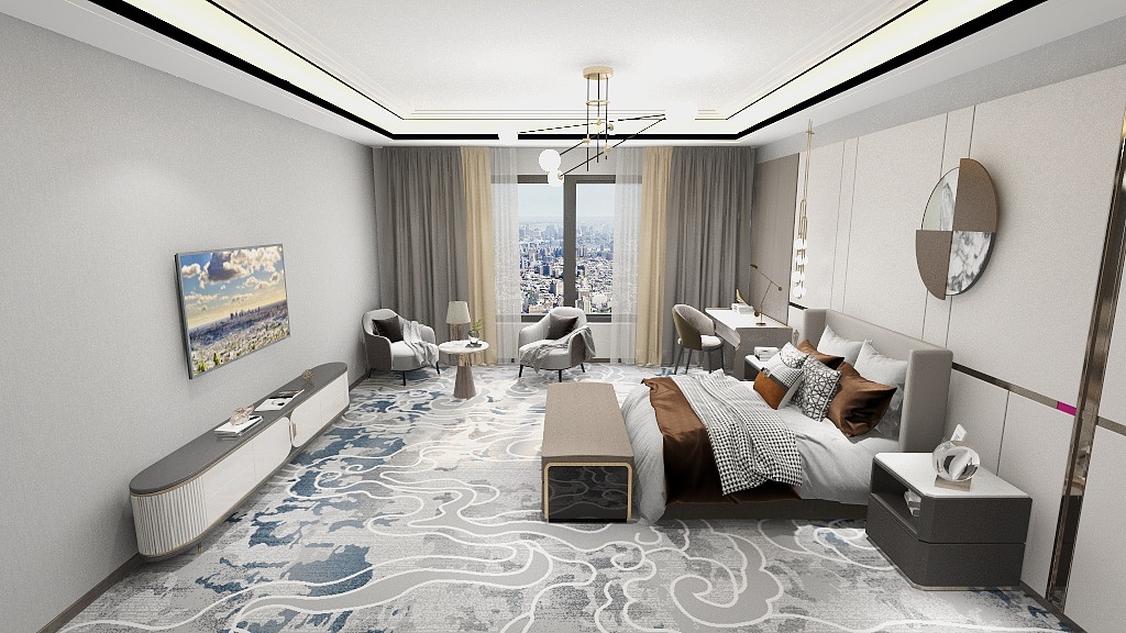 Luxury Hotel Customized Wool Nylon Corridor Carpet Tiles 7