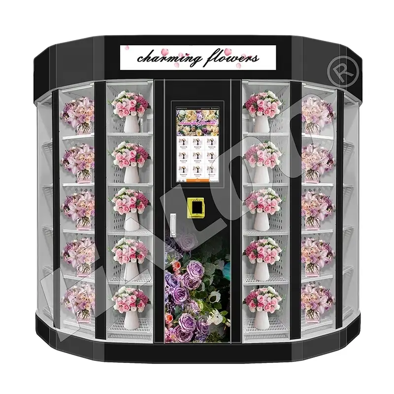 Haloo Vending Machine Supplier Mquina Expendedora De Flores Automatic Flower Dispenser Touch Screen Flower Vending Machine 1
