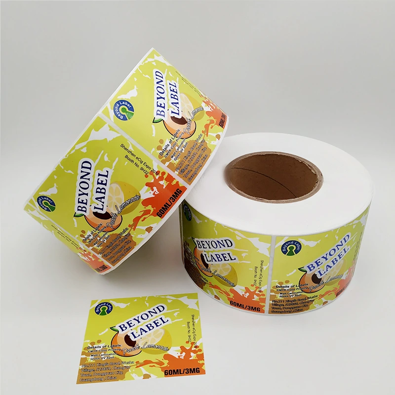 Customized Self Adhesive Juice Beer Champagne Bottle Sticker Label Waterproof 1