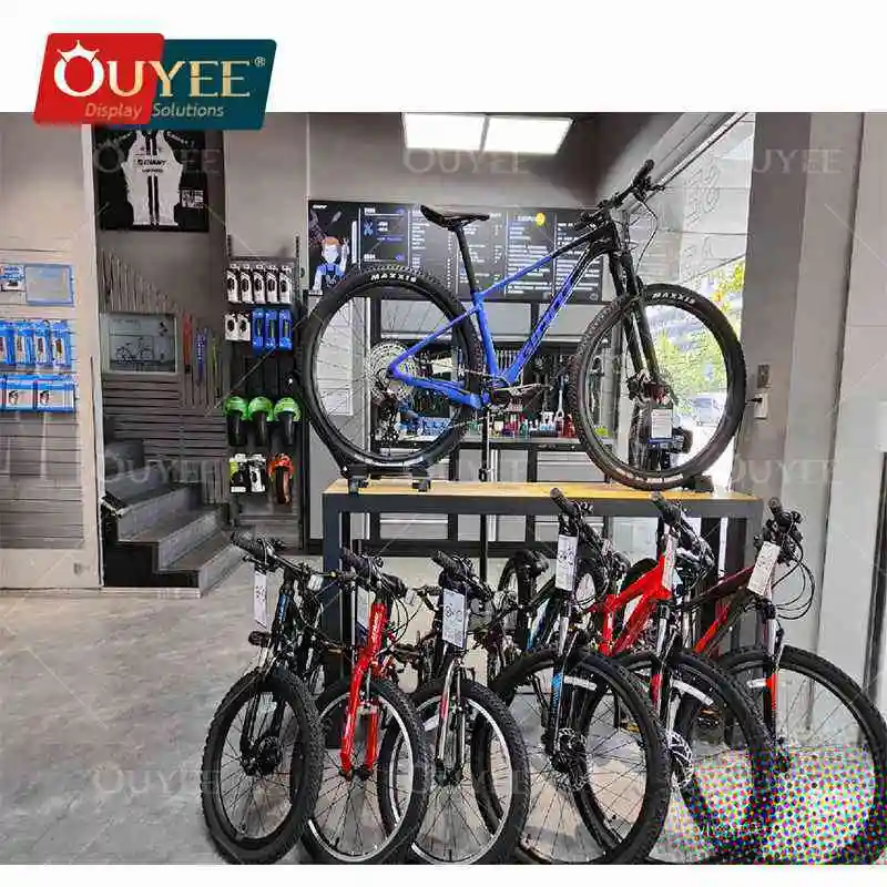 Móveis para exposição de bicicletas esportivas, armário de parede para loja de bicicletas, loja de ciclismo 1