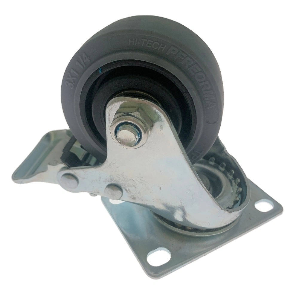 100*32mm Conductive Tpr Casters Wheel With Ball Bearing 4 Inch Esd Anti Static Tpr Casters For High Grade Equipments 1
