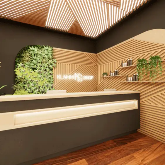 Espositore da parete per cosmetici - Vetrina per negozio di cosmetici 1