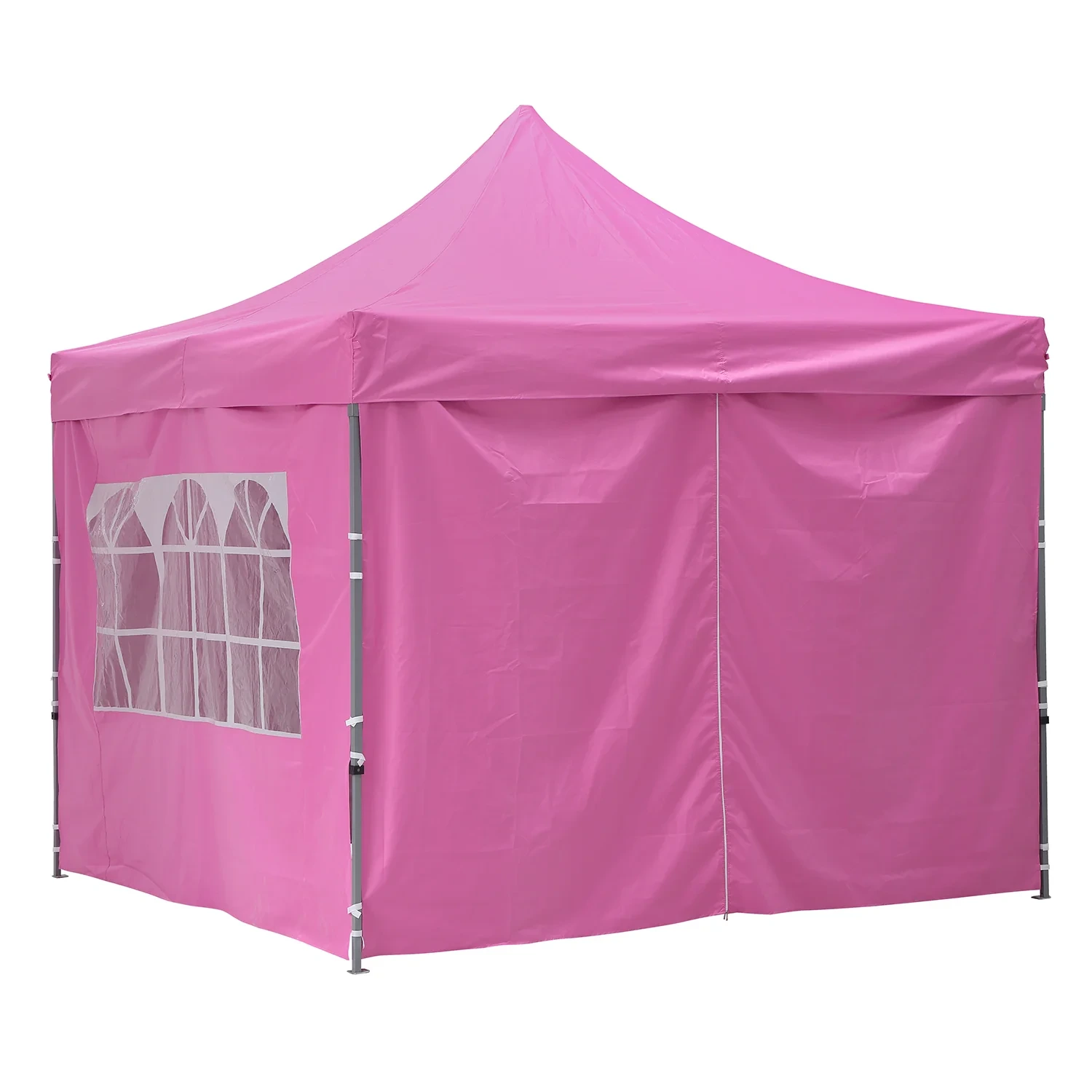 China Factory Manufacturer Customized Pink Outdoor Trade Show Tent With Side Wall Logo Printed Advertising Tent 10*10ft Gazebo 1