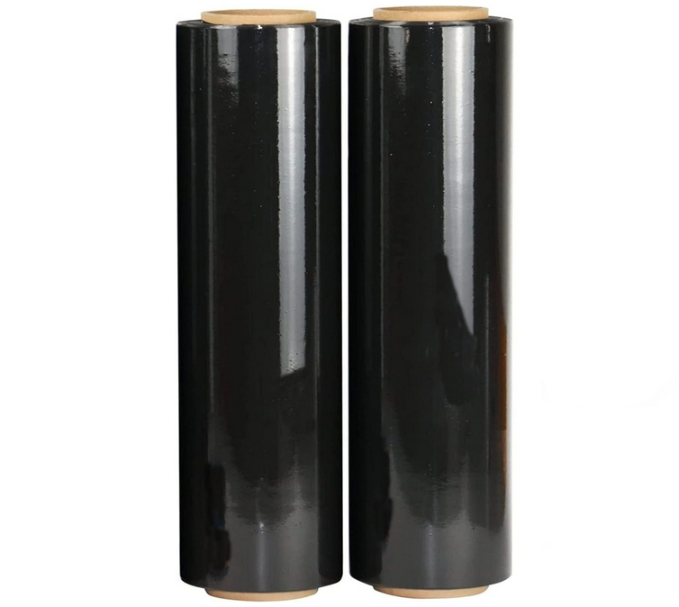Rollo de película estirable Black Lldpe de alta calidad para moverse, envío y embalaje 1
