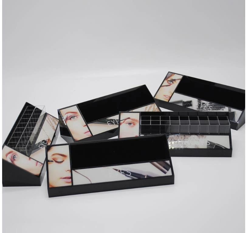 Taispeántas Aicrileach Plaisteach Bosca Counter Vape Miondíola Lipstick suas 1