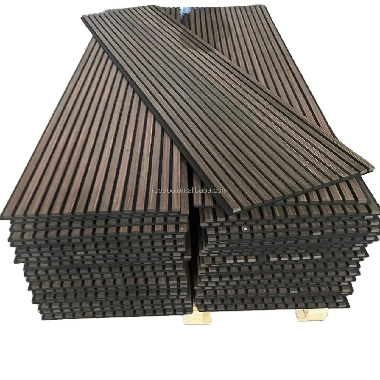 Oak Wood Slat Acoustic Wall Panel 600mm Soundproof Studio Akupanel 1