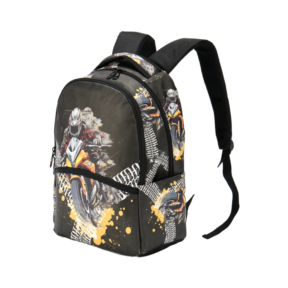 Fsy Custom Motorcycle Backpack Basic Casual Sports Student School Bags Men's Business Commuting Computer Backpacks 17 Inch 1