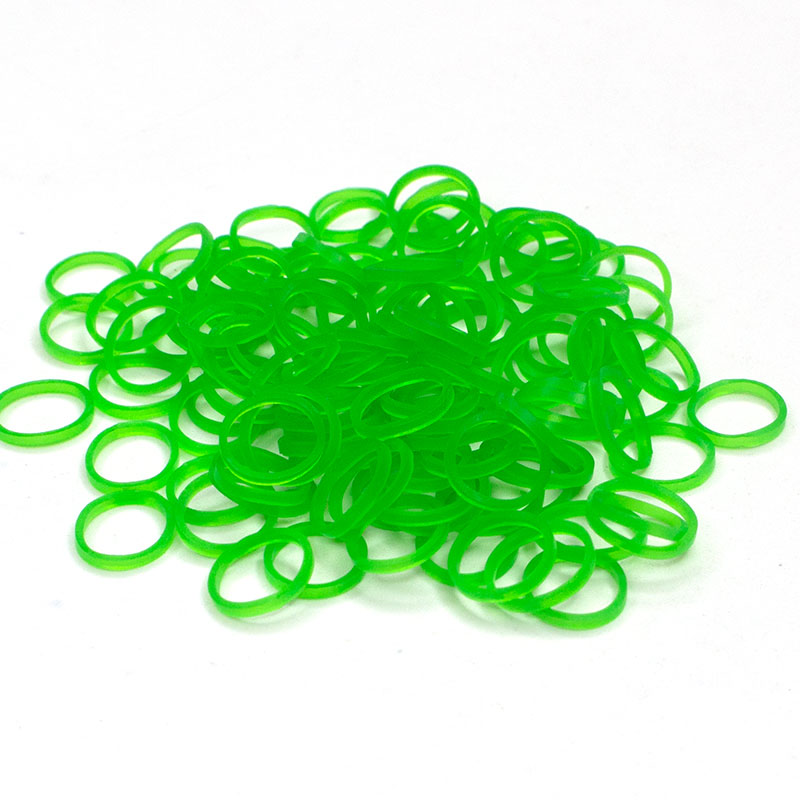 Gomas para el cabello de silicona verde de 1/2 pulgada para mujeres y niñas – Venta al por mayor 1