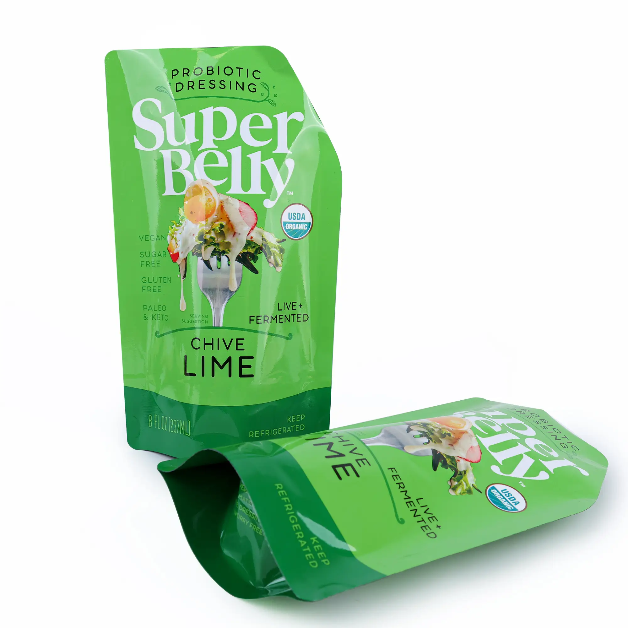 Contenitore stand-up personalizzato con cerniera per caffè, snack e granola 1
