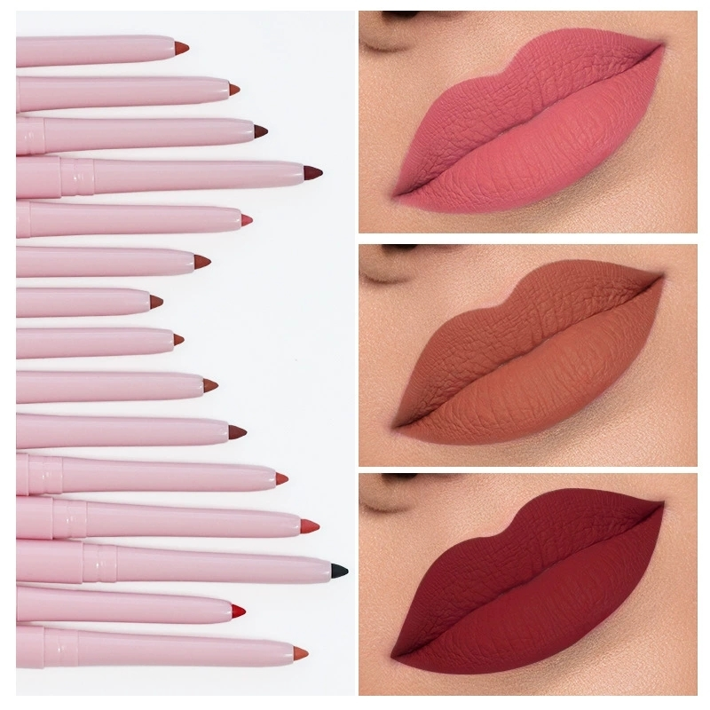 Mlm Custom Makeup Customize Creamy Matte Lipliner Waterproof Long-wearing Private Label Vegan Pink Pencil Lip Liner 1