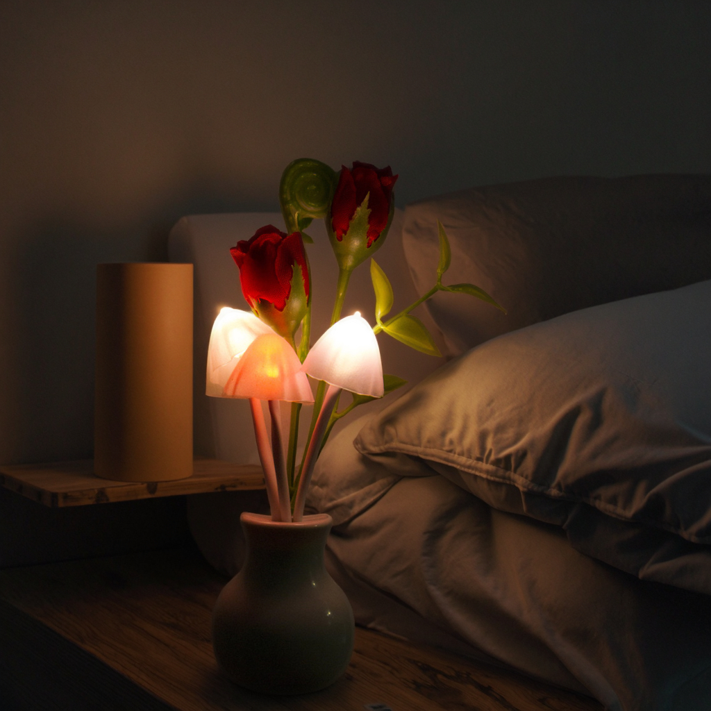 Dusk To Dawn Sensor Mushroom Wall Lamp W117 Plug In Night Light Decoration For Baby Bedroom Cute Gift 1