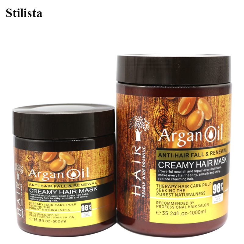 Mascarilla capilar de argán con aceite de queratina de marca propia de 1000 ml. 7