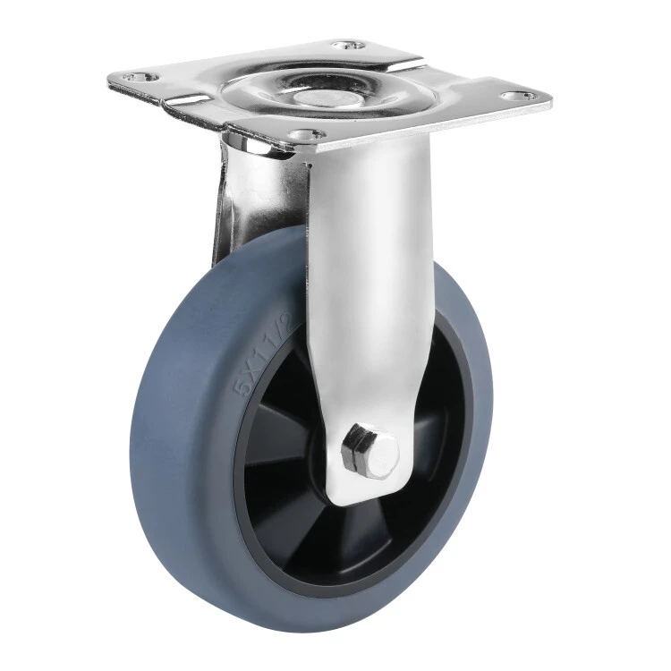 Industrial Fixed Casters Wheels 3/4/5/6 Inch Mid Heavy Duty Castor Wheel For Trolley 1