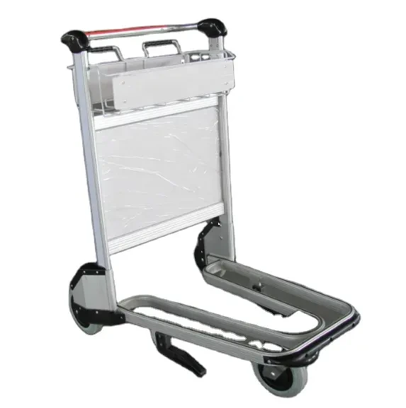 Smooth-running,Noiseless Aluminum Alloy Luggage Trolley Cart With Hand Brake And Automatic Brake For Airport Use 1