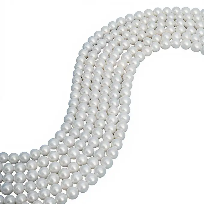 Hilos de perlas redondas naturales de agua dulce AAA de 5–6 mm para la fabricación de joyas. 1