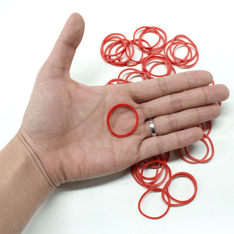 Elásticos de borracha vermelhos transparentes, altamente elásticos para escritório e embalagens – Atacado 2