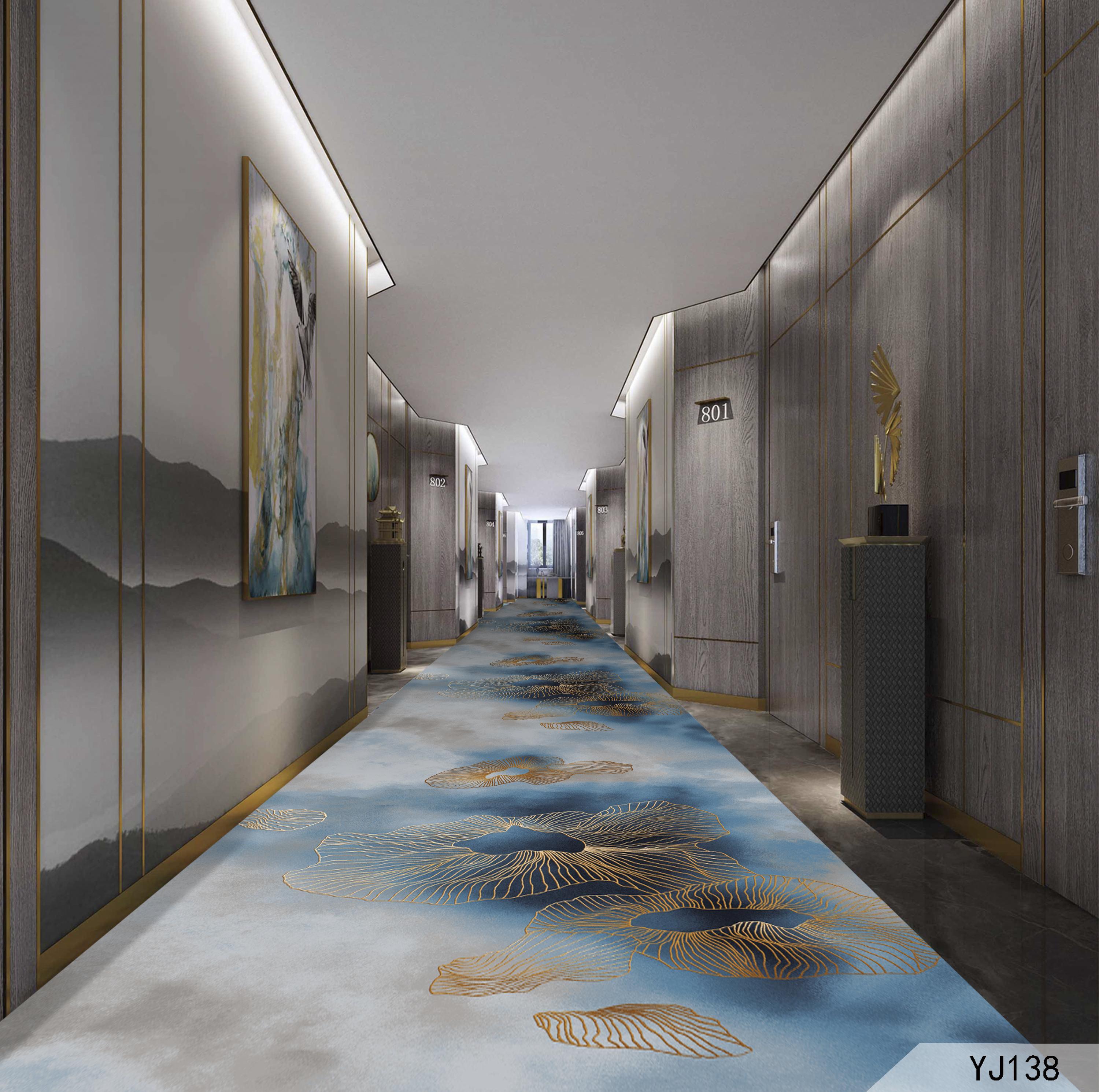 China Hotel Carpet - Stampa da parete a parete per corridoi e camere 1