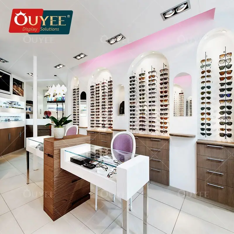 حامل عرض نظارات شمسية ونظارات طبية يُثبت على الحائط لمحلات البصريات 1