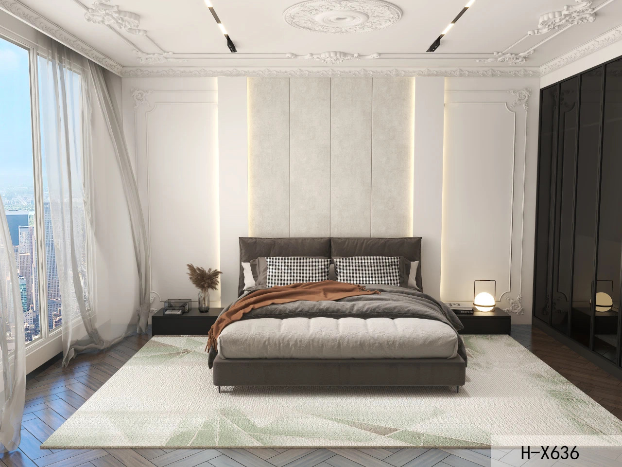 Tappeto morbido e fonoassorbente di lusso per camera da letto, ideale per hotel di lusso. 7